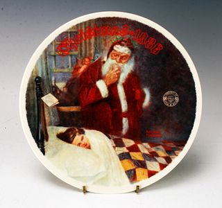 KNOWLES 1986 NORMAN ROCKWELL SANTA PLATE