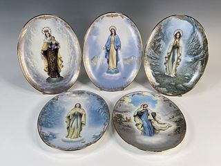 5 VISIONS OF OUR LADY BRADFORD EXCHANGE PLATES