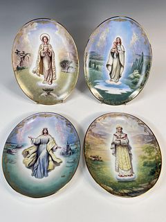 4 BRADFORD EXCHANGE VISIONS OF OUR LADY PLATES
