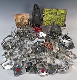 80 PLUS ASSORTED VINTAGE MAINLY TIN COOKIE CUTTERS