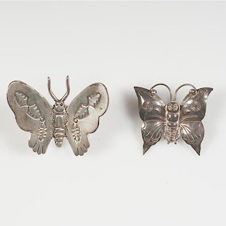 Navajo Silver Butterfly Pin and Ornament