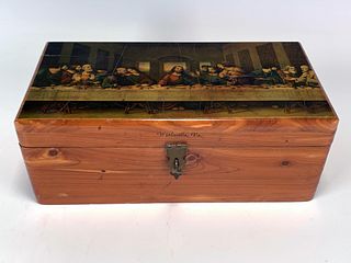 LAST SUPPER DECORATED WOODEN BOX