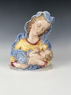 ITALIAN VIRGIN MARY & CHILD BUST