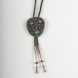 Navajo Silver and Turquoise Bolo for Herpetologists