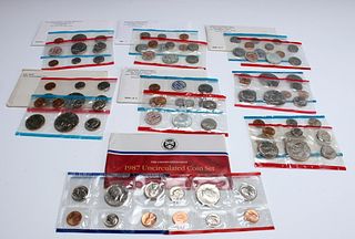 COLLECTION OF 1960'S 70'S AND 80'S PROOF SETS AND UNCIRCULATED COINS