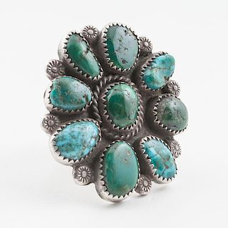 Navao Cluster Turquoise Ring