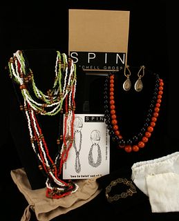 SPIN MITCHELL GROSS NECKLACES, BEADS, EARRINGS