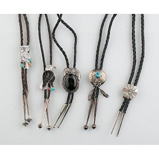 Navajo Silver and Turquoise Bolos for Touring Canyon de Chelly