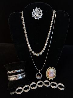 SILVER TONED COSTUME JEWELRY