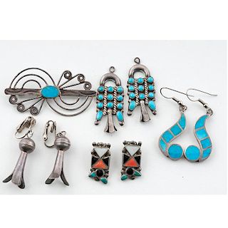 Navajo and Zuni Earrings for Traditionalists