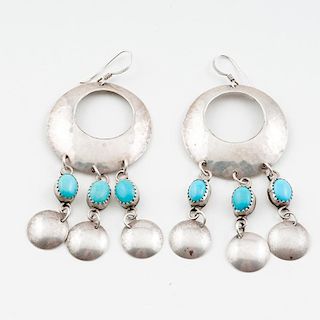 Navajo Sterling and Turquoise Earrings