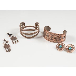 Southwestern Fred Harvey Style Copper Jewelry