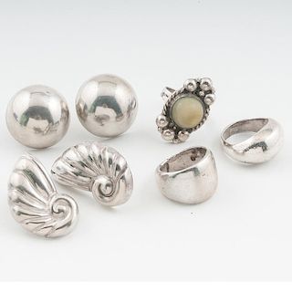Mexican Silver Rings and Earrings