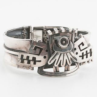 Mexican Silver Sculptural Bracelet