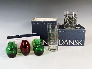 DANSK GLASSWARE AND VASES