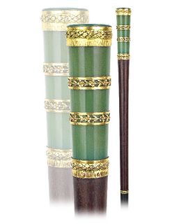 Gold and Chysopras Dress Cane