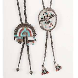 Zuni Inlaid Bolos for Those Easterners Who Yearn to Be Westerners
