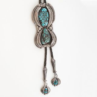 Navajo Large Nugget Turquoise Bolo