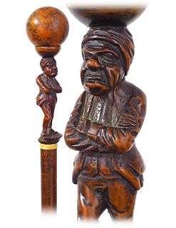 Folk Art Figural Cane