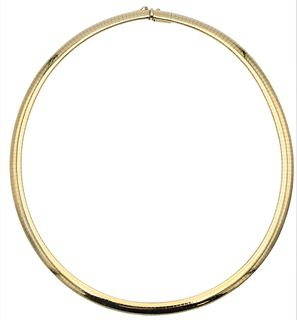 14 Karat Yellow Gold Flexible Choker Necklace