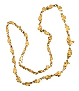 Gold Nugget Style Necklace