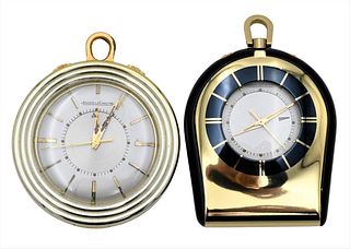 Two Small Jaeger Lecoultre Travel Clocks