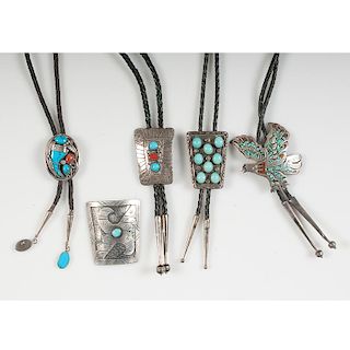 Navajo Silver and Turquoise Bolos for the Western Individualist