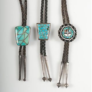 Zuni Inlaid Bolos for Lovers of Antique Jewelry