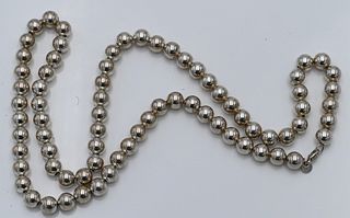 Tiffany and Company Sterling Silver Beaded Necklace