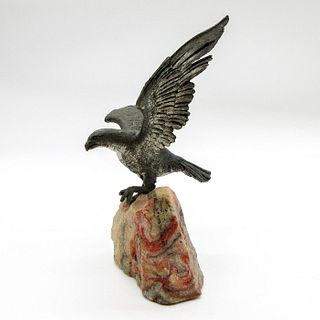 Vintage EA Metal Eagle Figurine on Base