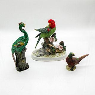 3pc Vintage Porcelain Bird Figurines