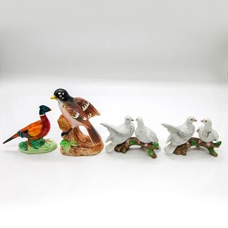 4pc Vintage Decorative Bird Figurines Set