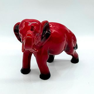 Royal Doulton Flambe Figure, Elephant Trunk In Salute