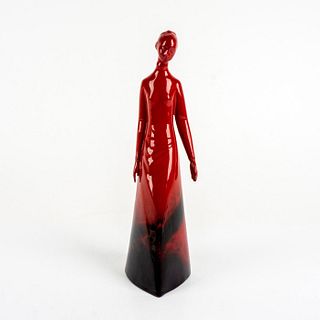 Rare Prototype Royal Doulton Flambe Tall Lady Figurine