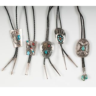 Navajo Silver and Turquoise Bolos for Western Creative Spirits