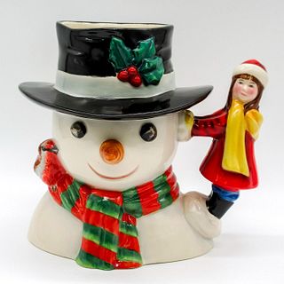Snowman with Little Girl Handle D7241 - Royal Doulton Character Jug