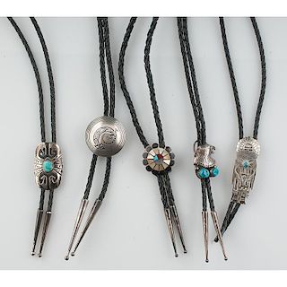 Navajo Silver and Turquoise Bolos for Zane Grey Theatre Actors