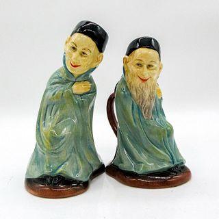 Pair of Spook and Bearded Spook D7132/33 - Royal Doulton Toby Jug