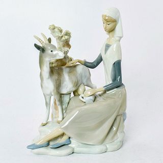 Girl with Goat 1004570 - Lladro Porcelain Figurine