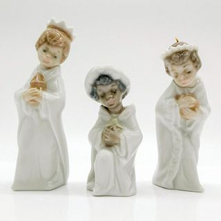 Set of 3 Lladro Porcelain Ornaments, Three Kings 1005729