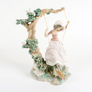 Victorian Girl on Swing 1001297 - Lladro Porcelain Figurine