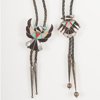 Zuni Inlaid Thunderbird Bolos to Wear with Your Boots