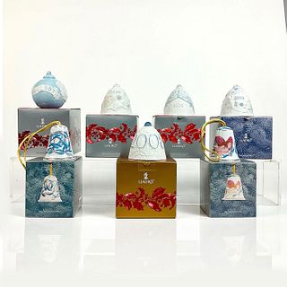 7pc Lladro Christmas Porcelain Ornaments
