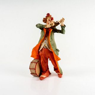 Vintage Capodimonte Italian Figurine, Clown with Violin