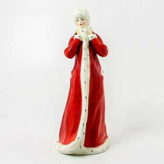 Wintertime, HN3060, Figure With Ermine Red Jacket