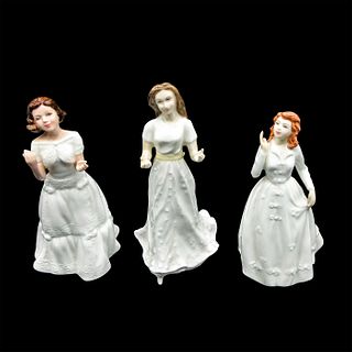 3pc Doulton Figurines, Joy, Welcome and Sentiments Greetings