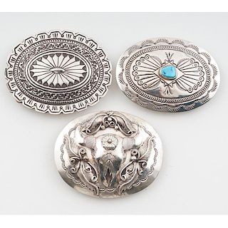 Navajo Silver Buckles for Wearing around Your Coral