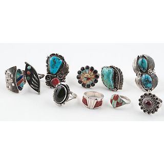 Navajo and Zuni Rings, Each Different
