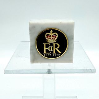 Vintage Jubilee of Elizabeth II Marble Paperweight