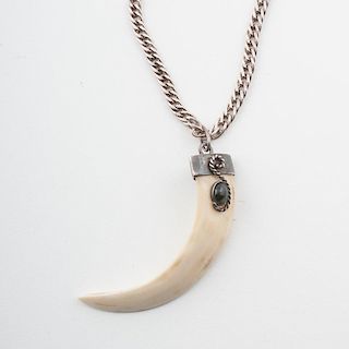 Southwestern Style Necklace with Boar Tusk